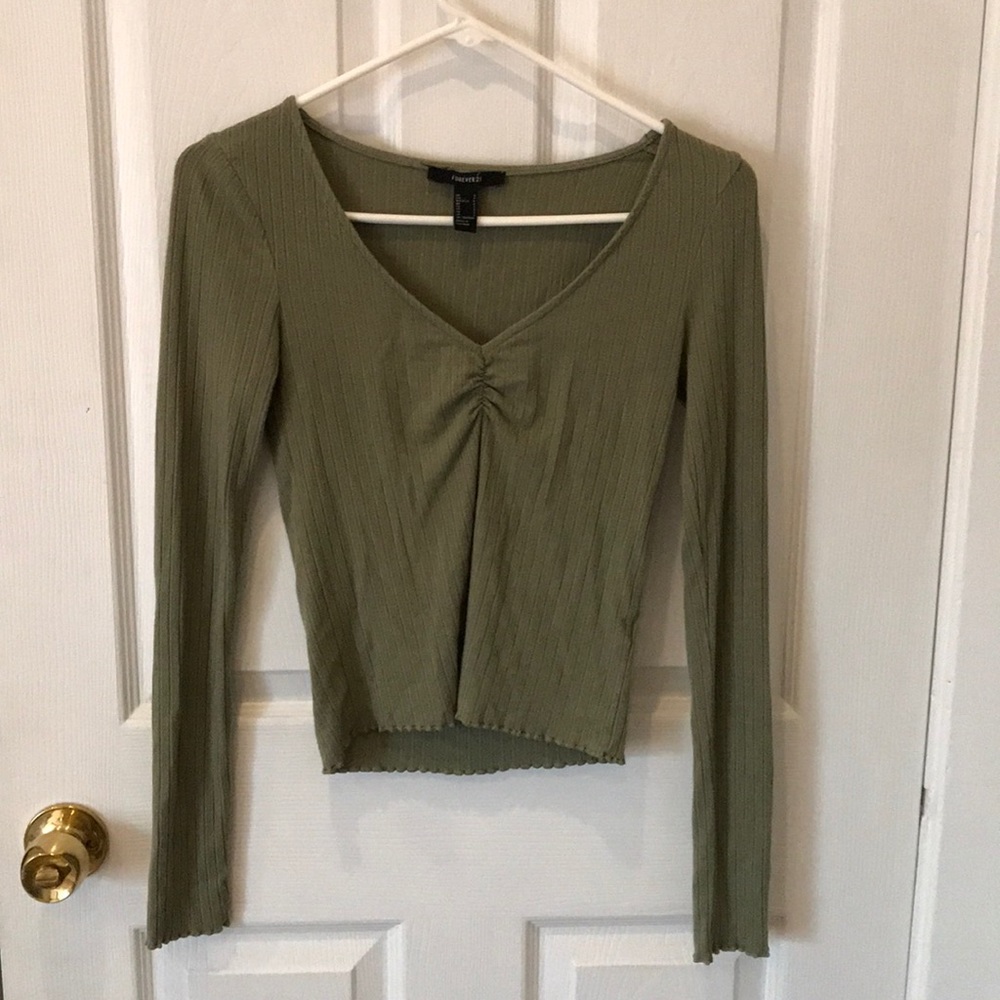 Forever 21 olive green long-sleeved shirt!